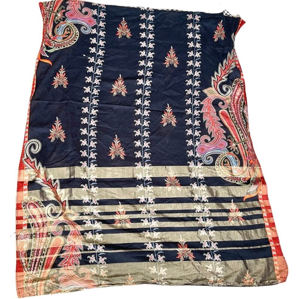 SAPPHIRE - Dupatta scarf / shawl Sugar Cookie Printed Unstitched PLCE-LUXV5A-10 - Picture 5 of 12